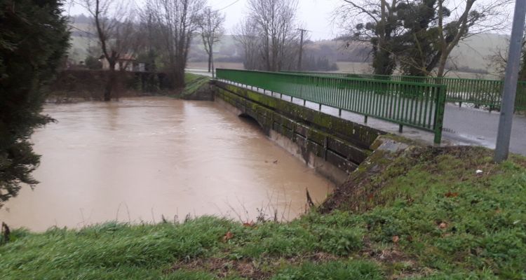 Le pont de Lezat ce matin à 8h33